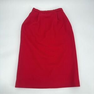Pendleton Skirt Womens Size 2 Petite Wool Virgin Wool Red Lined Pencil READ